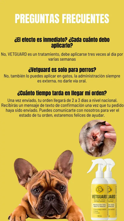 Vetguard Topico | Elimina Acaros, hongos y bacterias
